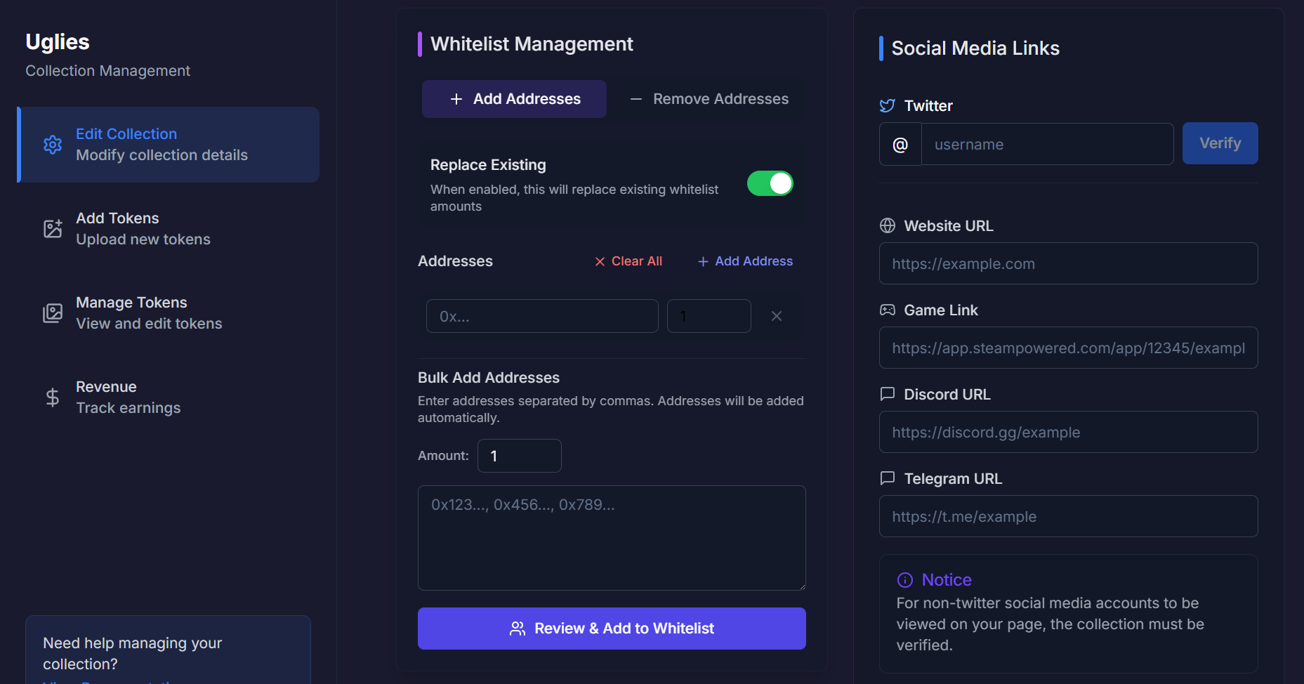 Additional Settings
