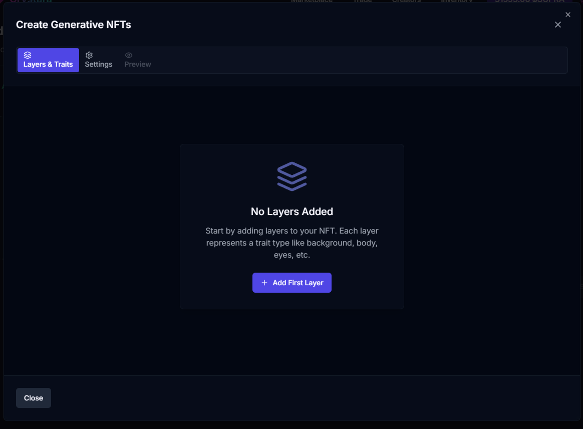 Create Generative NFTs Panel